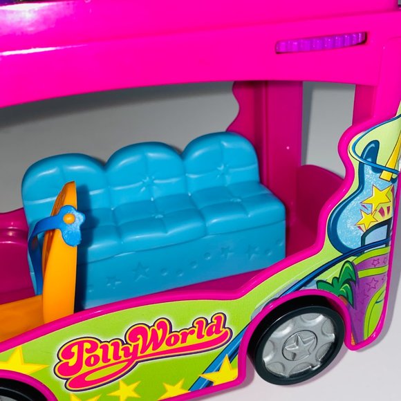 Polly World Rockin Tour Bus Pretend Play Vehicle Kids Playset Toy - Picture 5 of 9